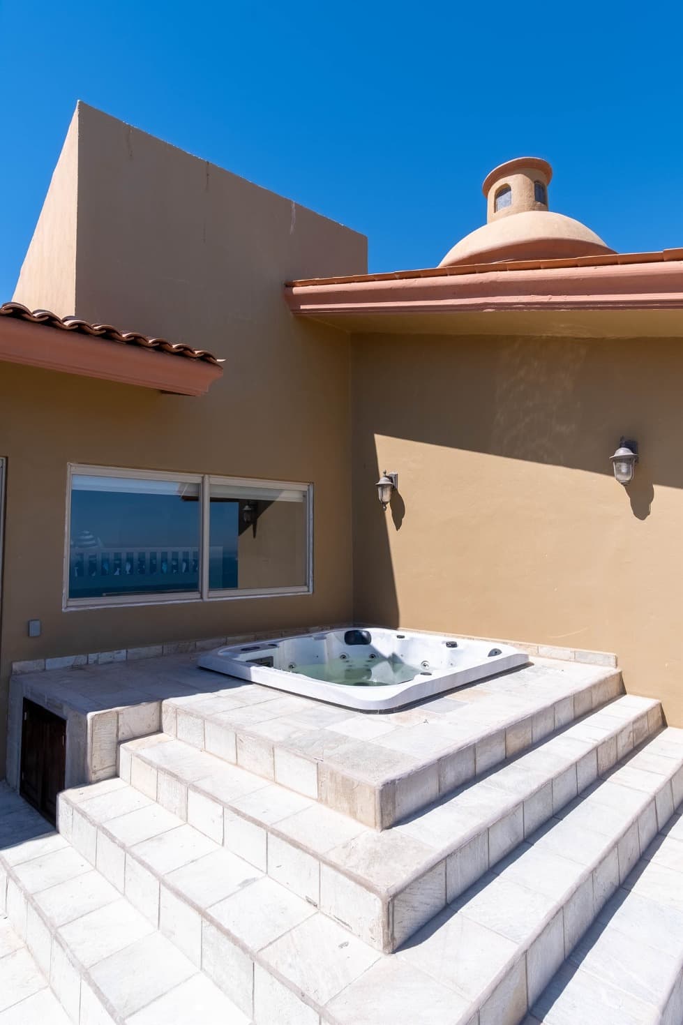 Upstairs Jacuzzi Patio.