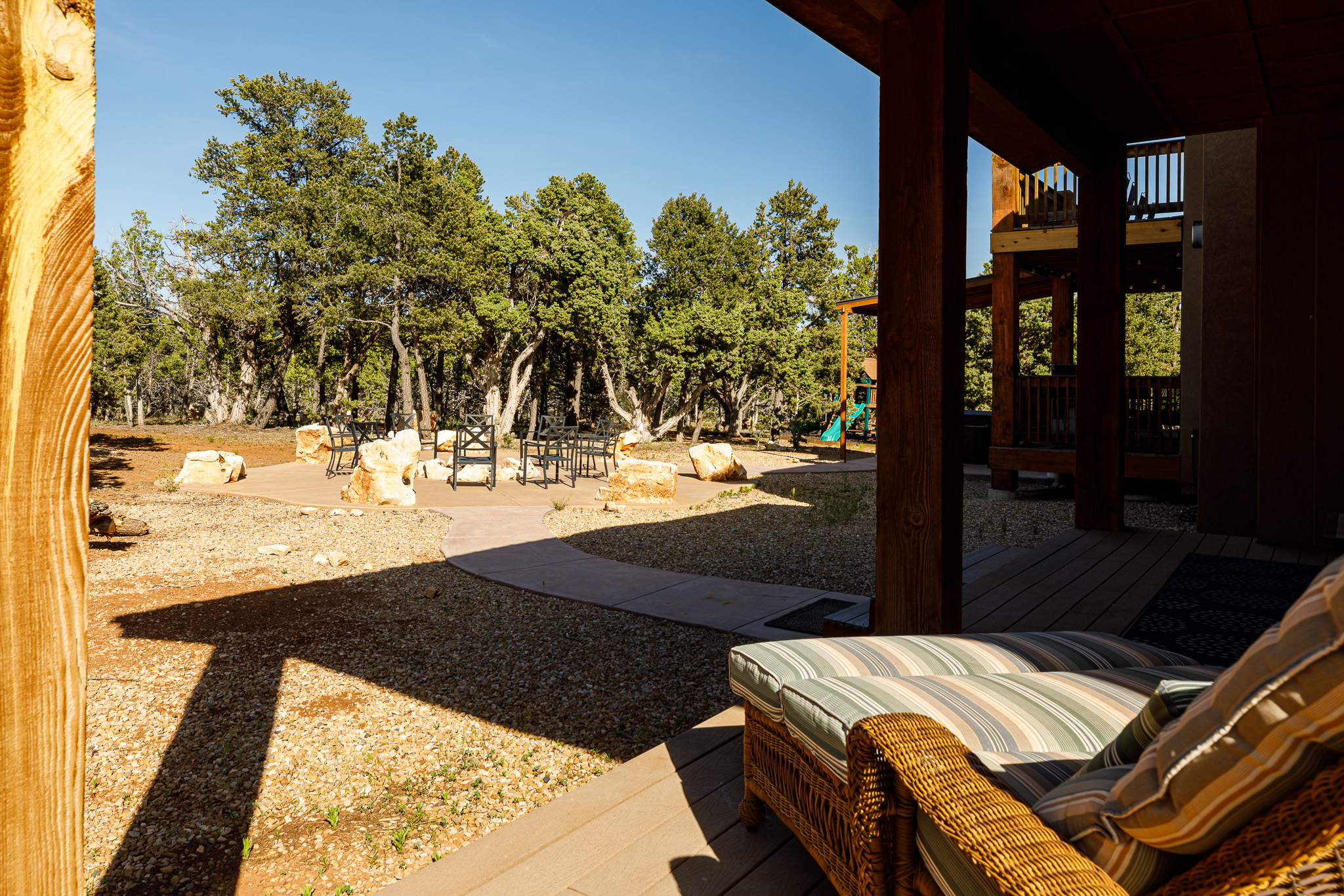 Back patio on the side of Master bedroom
