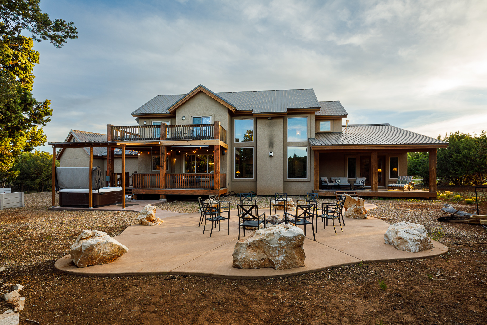 Backyard view facing house