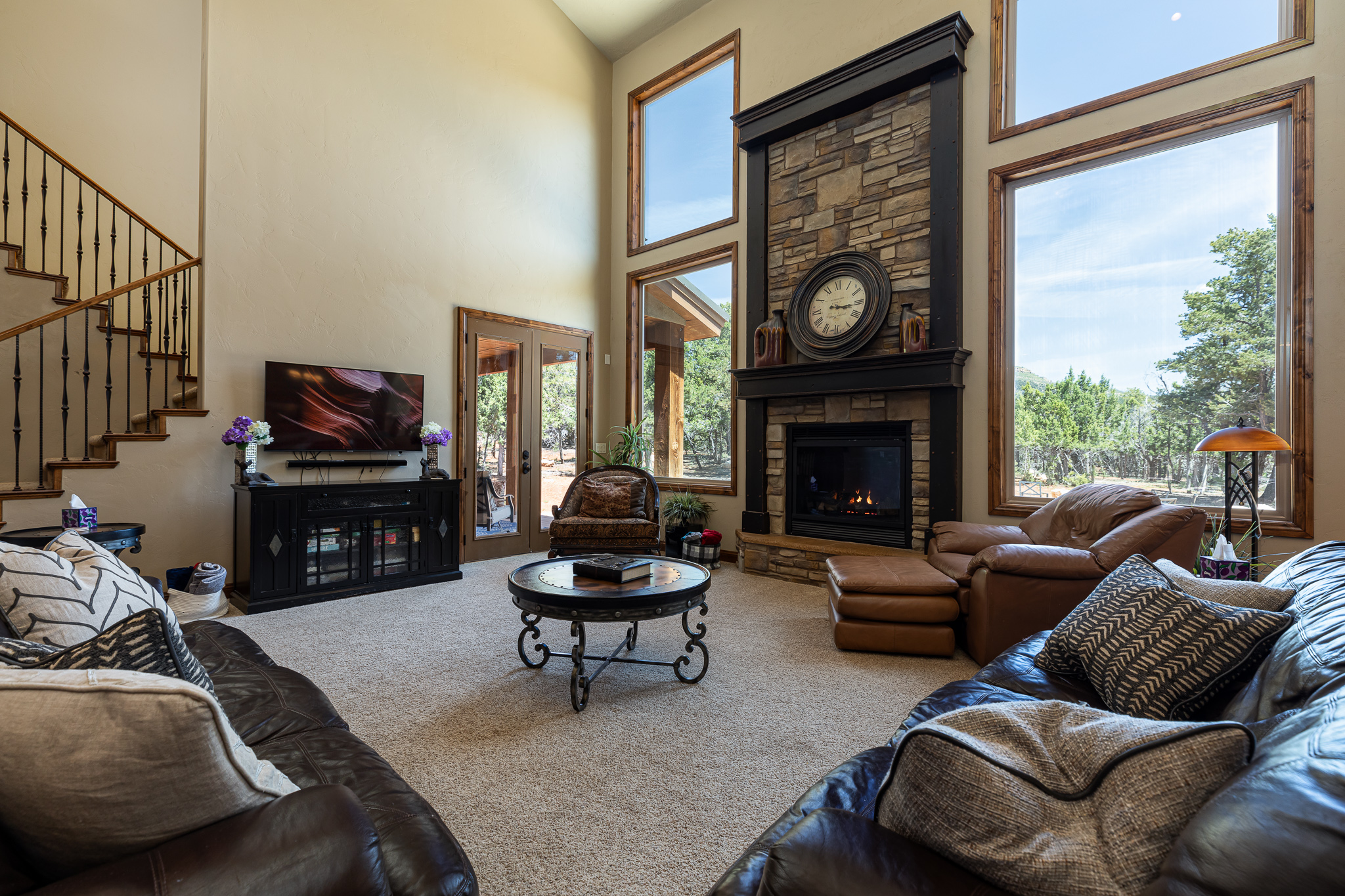 Living room facing the backyard