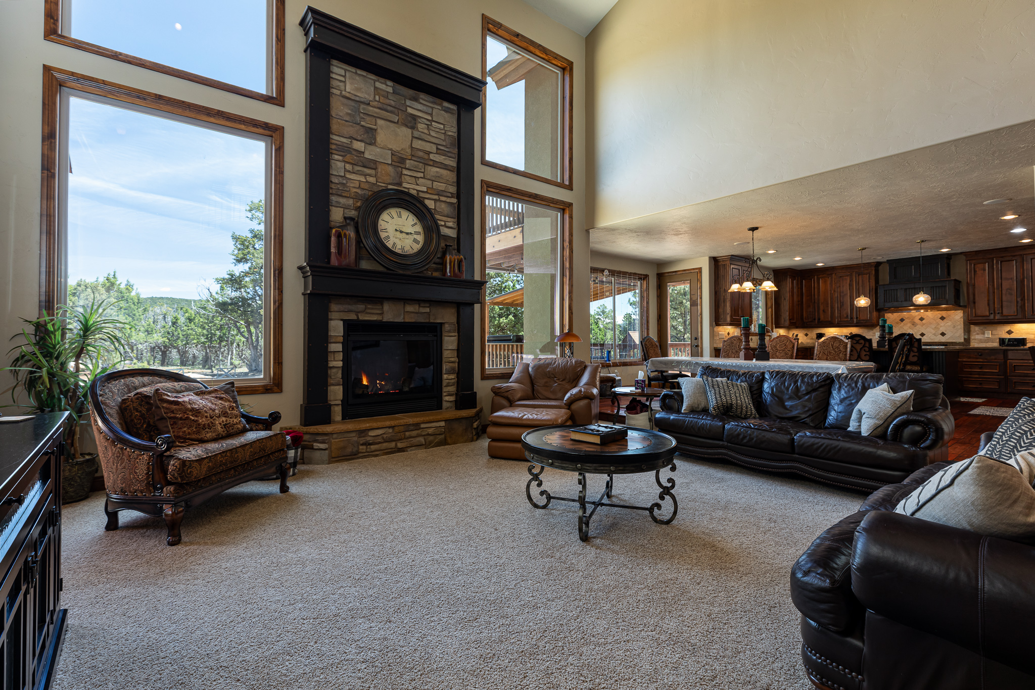 Living room facing the kitchen