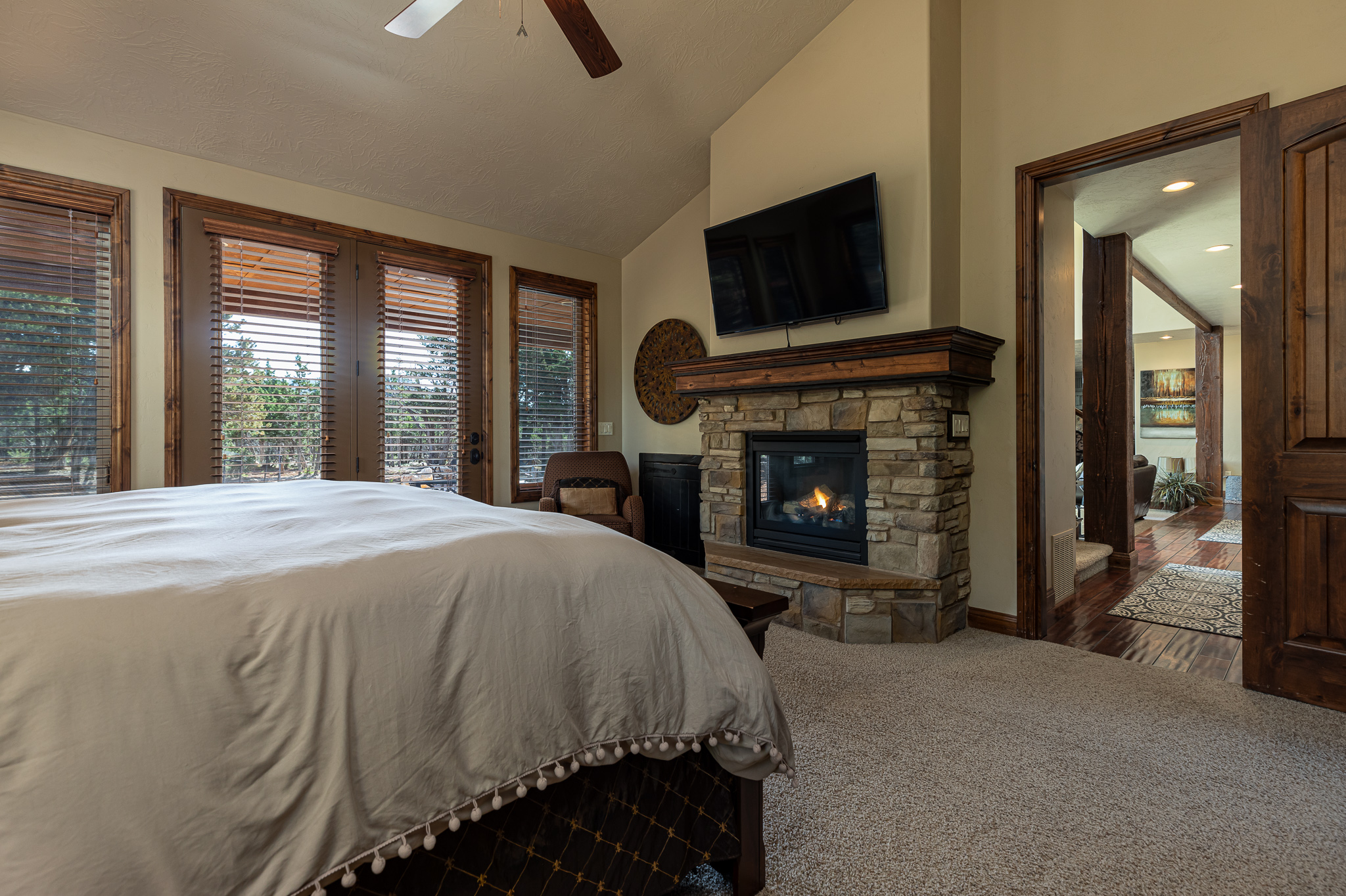 Master bedroom with king size bed