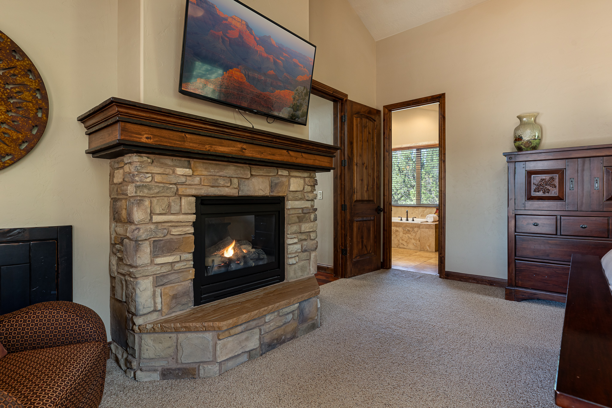 Master bedroom with king size bed