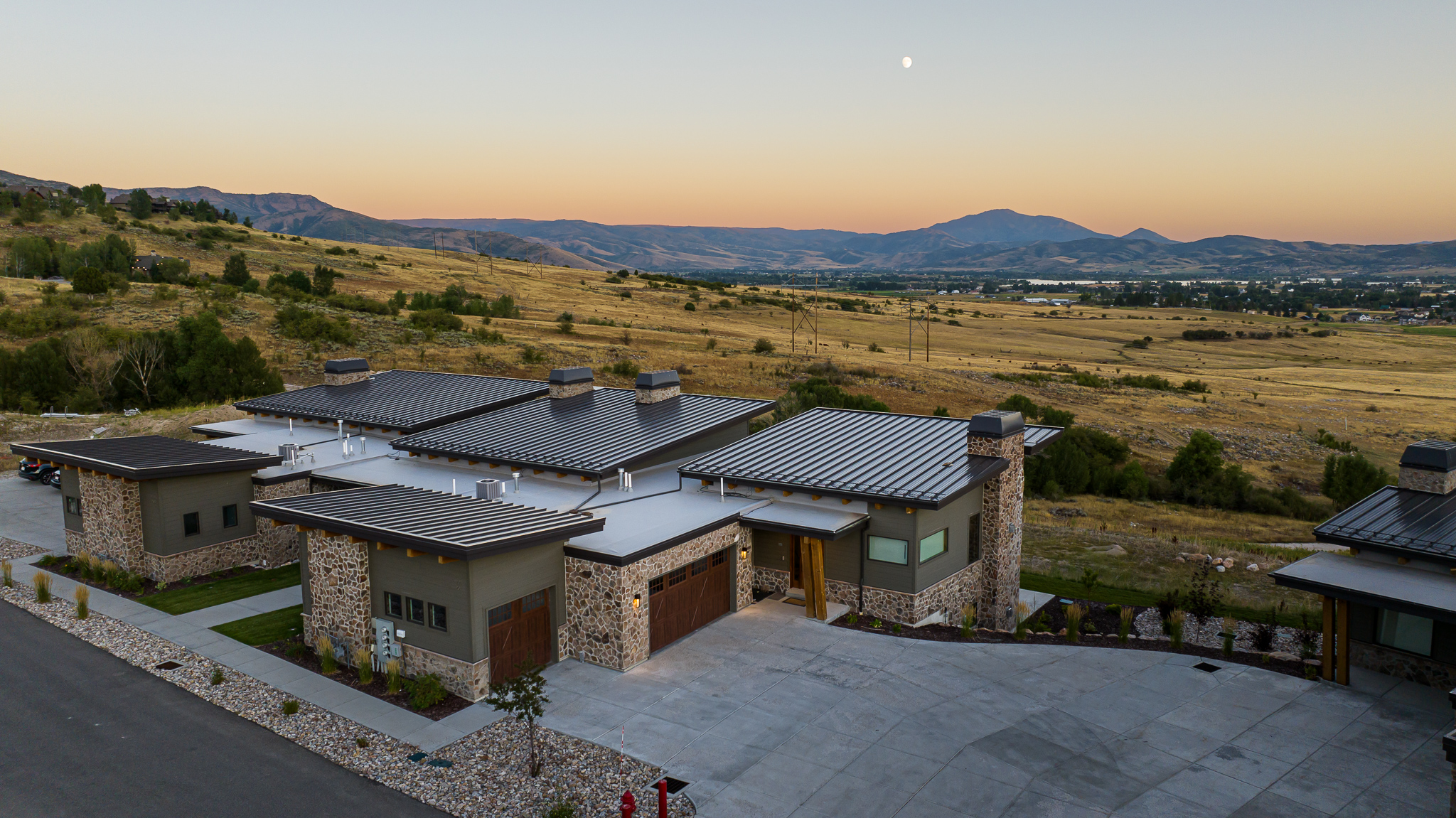 Aerial view of the house