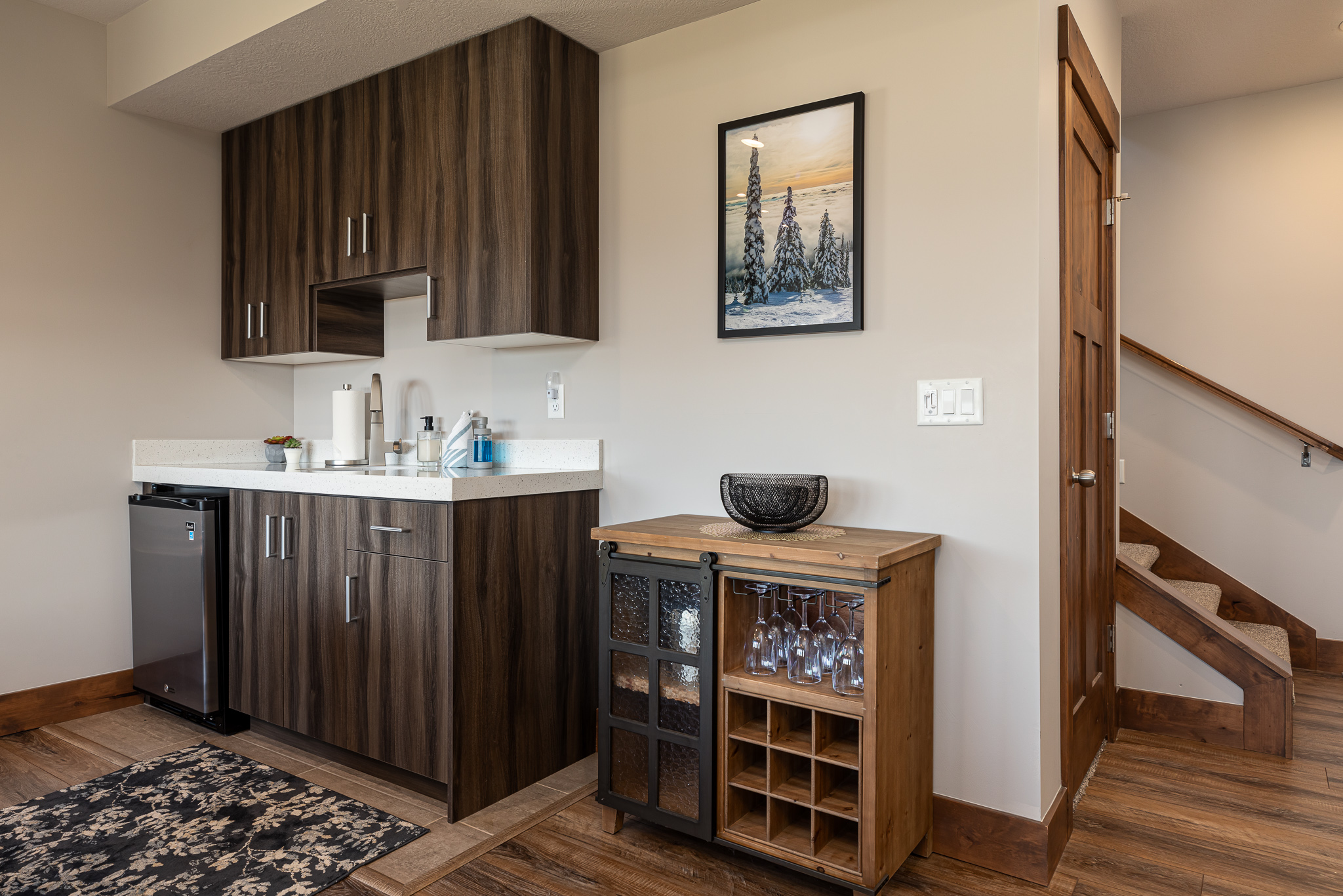Living room downstairs wet bar