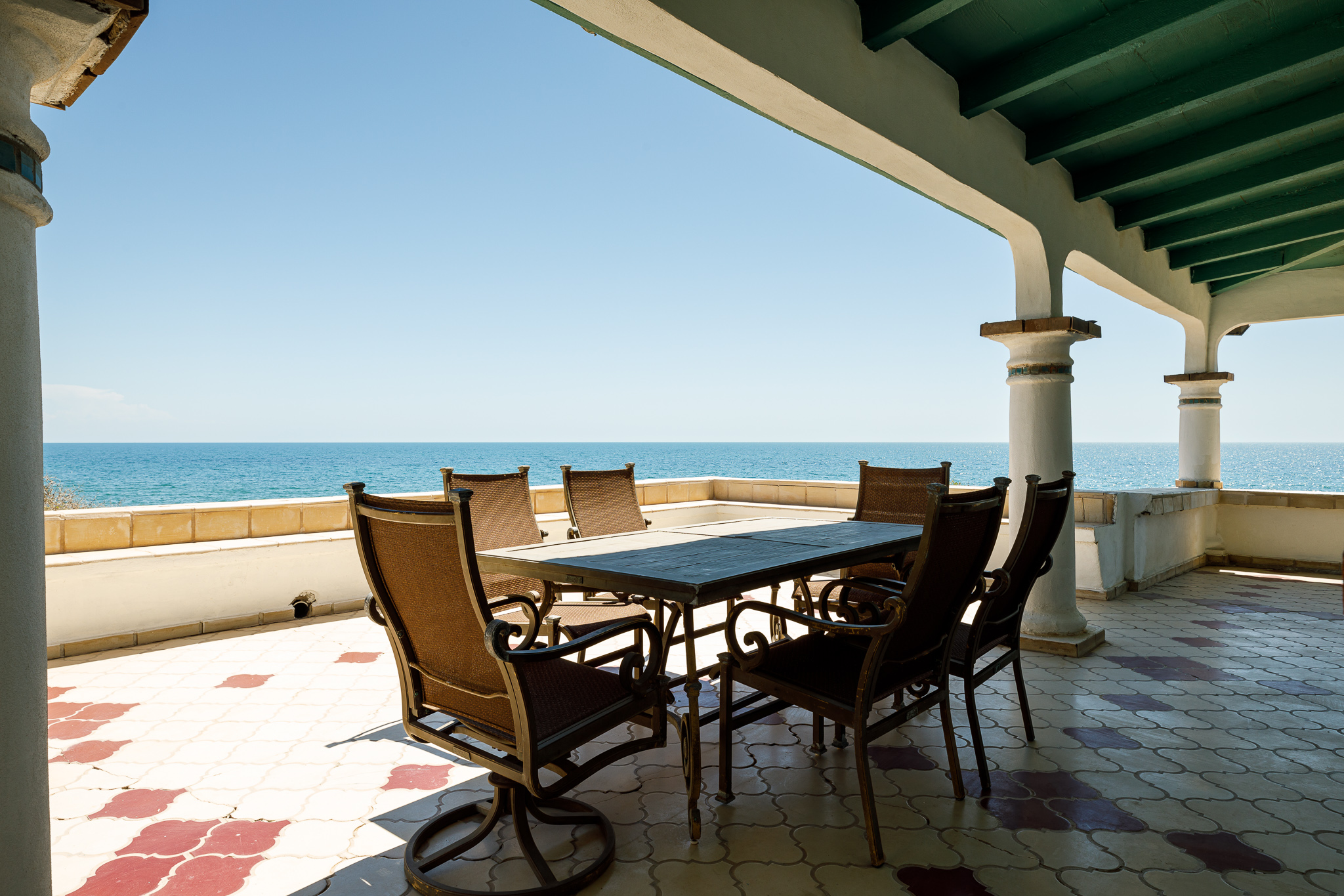 Dining area outside Sunrise House